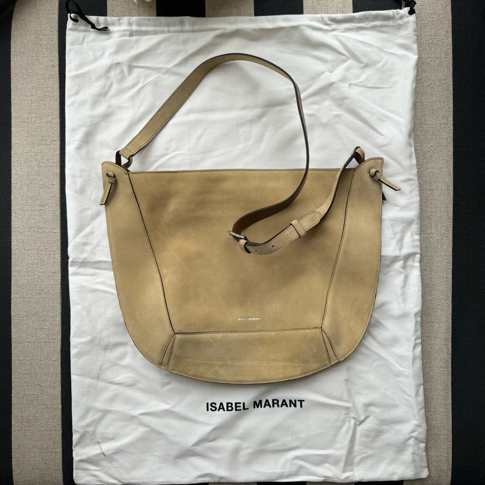 Isabel Marant Beige Suede Shoulder Bag NWOT - Picture 2 of 10